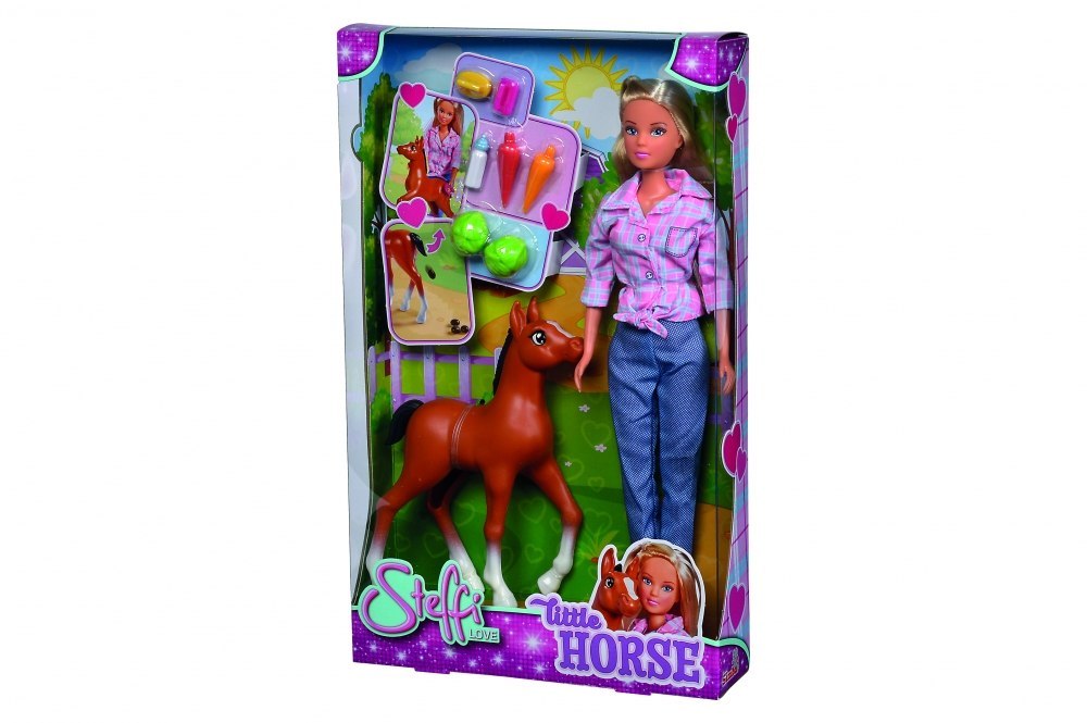 DOLL 29CM STEFFI AKC WITH A PONY SIMBA WB